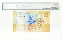 Switserland. 10 Franken. Banknote. Type 2016. - PMG 65 EPQ