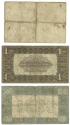 Nederland. Lot 3 waardebonnen. Zilverbonnen. Type 1917/1922. - Fraai.