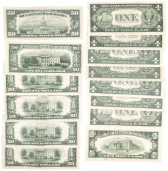 United States of America. Lot 14 banknotes. Banknotes. Type ND. - Extremely Fine.