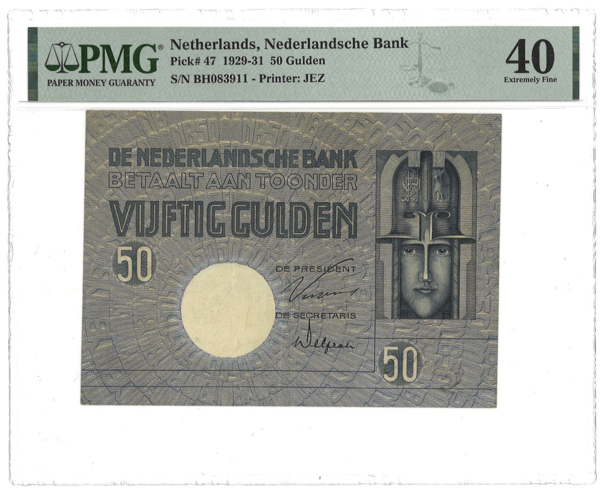 Nederland. 50 Gulden. Bankbiljet. Type 1929/1931. - PMG 40