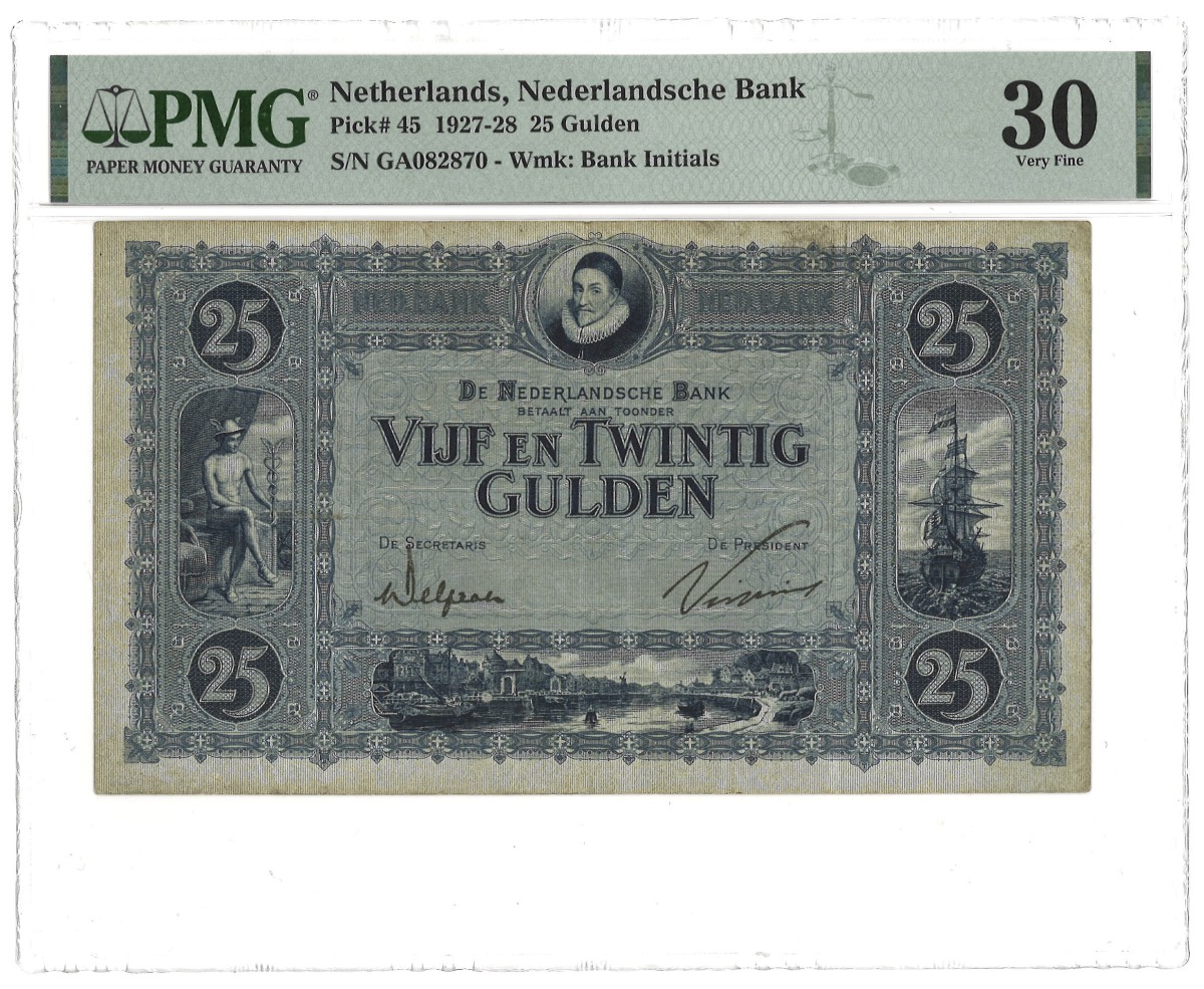 Nederland. 25 Gulden. Bankbiljet. Type 1927/1928. - PMG 30