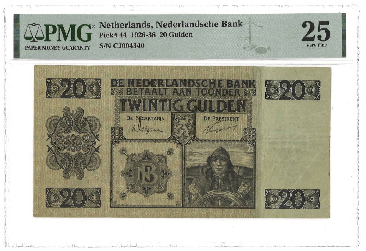 Nederland. 20 Gulden. Bankbiljet. Type 1926/1936. - PMG 25