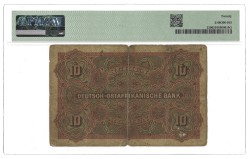 German East Afrika. 10 Rupees. Banknote. Type 1905. - PMG 20