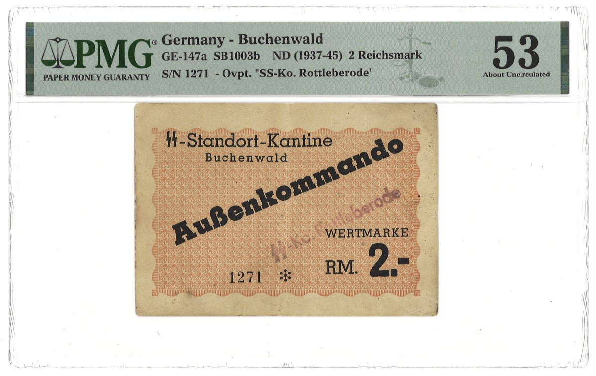 Germany. 2 Reichsmark. Kampmoney. Type 1937/1945. Type Buchenwald. - PMG 53