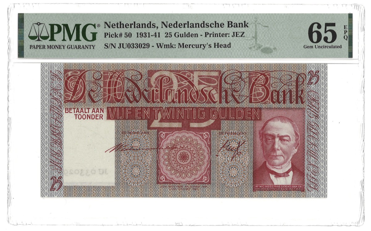 Nederland. 25 Gulden. Bankbiljet. Type 1931/1941. Type Mees. - PMG 65 EPQ