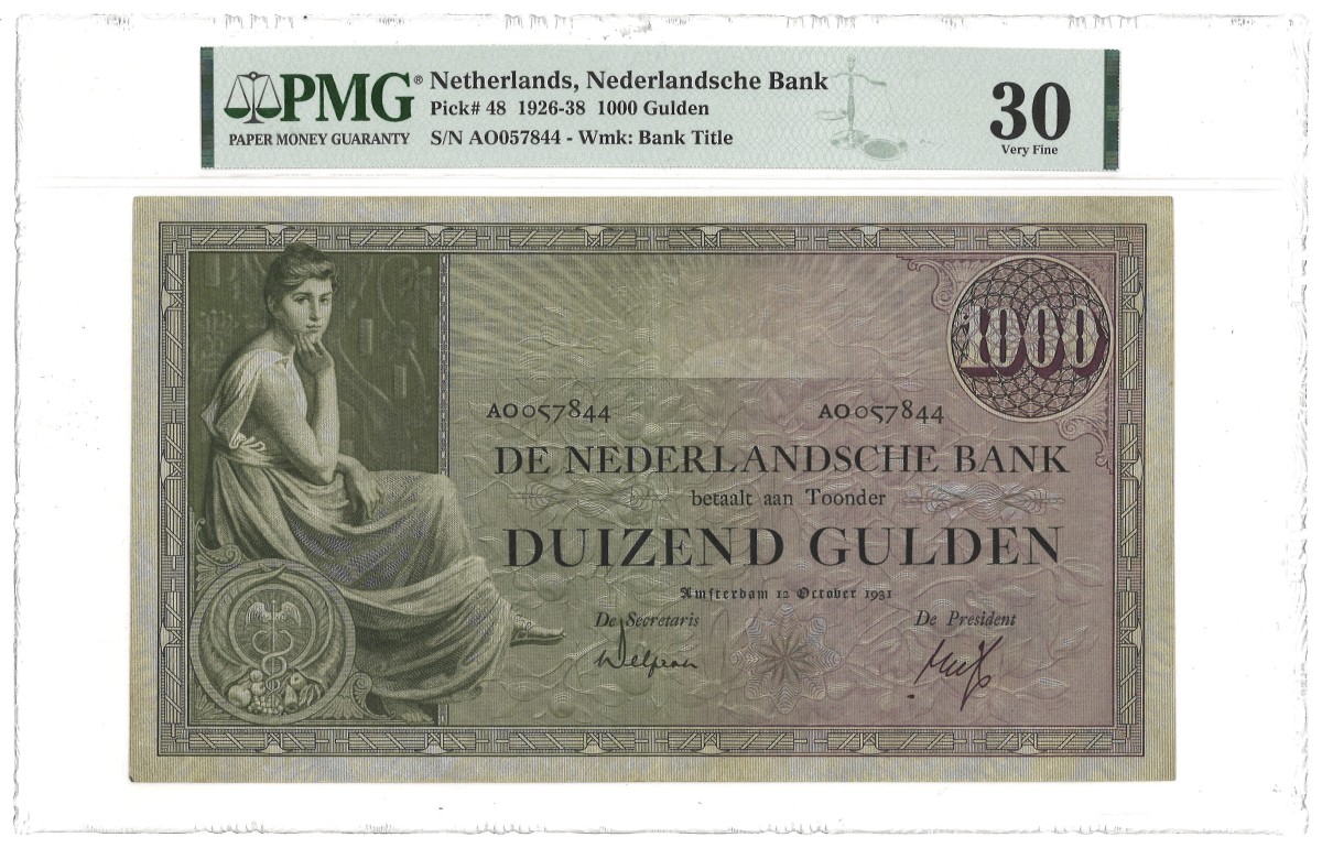 Nederland. 1000 Gulden. Bankbiljet. Type 1926/1938. Type Grietje Seel. - PMG 30