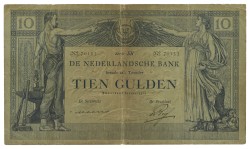 Nederland. 10 Gulden. Bankbiljet. Type 1904. Type Arbeid en Welvaart I. - Fraai.