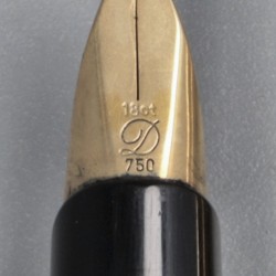 S.T. Dupont vulpen en ballpoint zilver.