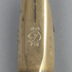 S.T. Dupont vulpen goud / verzilverd.