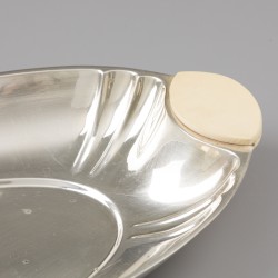 Broodschaal, Art Deco model CF 53, Wolfers Frères, zilver.