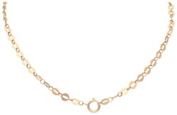 14K Roségouden collier met geëmailleerde hanger