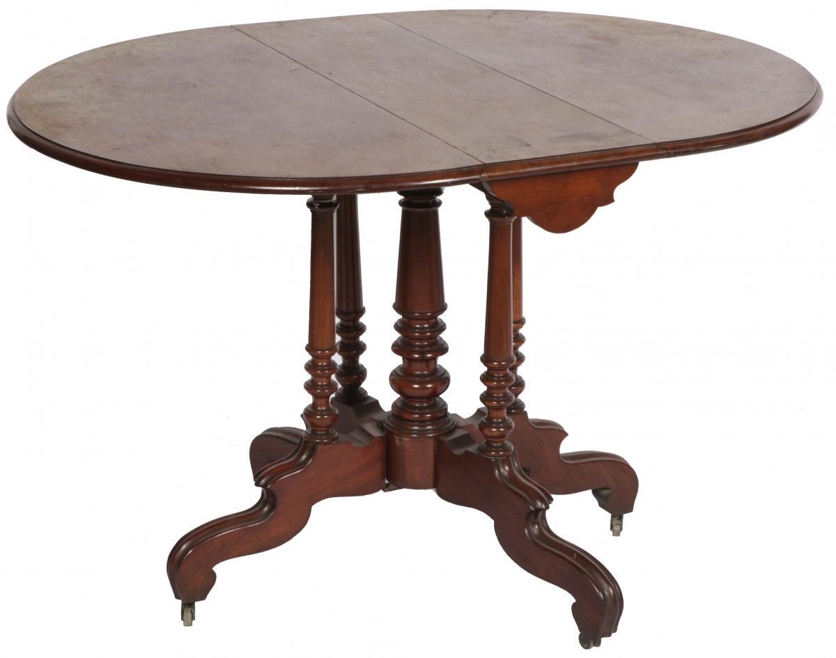 Een mahoniehouten hangoortafel, Holland, 20e eeuw.