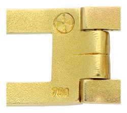 18K Geelgouden schakelarmband boulder opaal gevuld met hars.