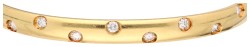 18K Geelgouden bangle bezet met ca. 0.50 ct. diamant.