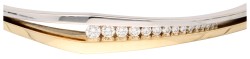 14K Bicolor gouden bangle bezet met ca. 1.20 ct. diamant.