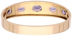 14K Geelgouden bangle armband bezet met ca. 10.49 ct. amethisten.