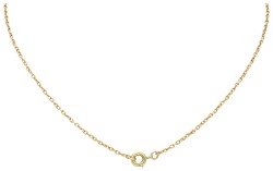 Antieke 18K roségouden hanger aan collier met rode steen en glasparels.