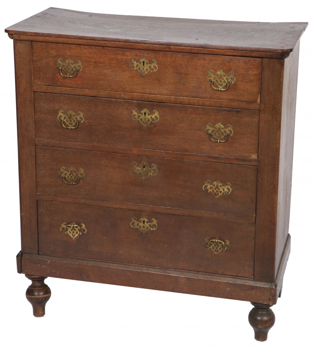 Een eikenhouten 4-laads commode, Duitsland, 1e kwart 20e eeuw.