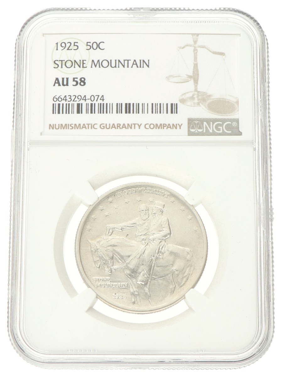 USA. ½ dollar - Stone mountain. 1925. AU 58.