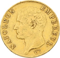 France. Napoleon I. 40 Francs. AN 13 A. VF +.