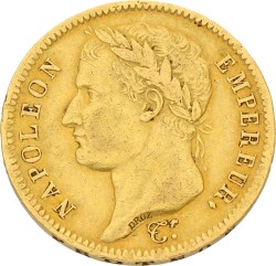 France. Napoleon I. 40 Francs. 1811 A. VF.