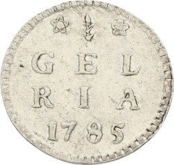 Stuiver. Gelderland. Harderwijk. 1785. Prachtig.