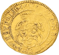 Gouden dukaat. West-Friesland. 160(?). Zeer Fraai.