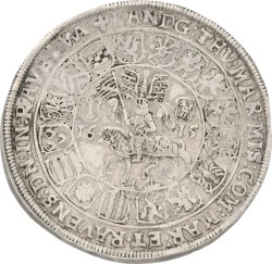 German States. Saxe-Coburg-Eisenach. John Casimir (1572-1633) John Ernest (1572-1638). Thaler. 1615. VF.