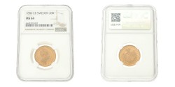 Sweden. Kingdom. Oscar II. 20 Kroner. 1886 EB. MS 64.