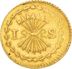 Bezemstuiver. Afslag in goud. Holland. 1760. Prachtig.