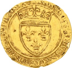 France. Charles VII. Ecu d'or. ND (1422 - 1461). Zeer Fraai.