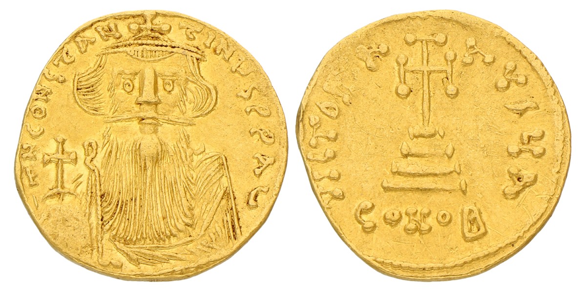 Byzantine Empire. Constantinople. Constans II. Solidus. ND (651 - 654 AD). VF.