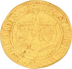 Dubbele dukaat - Spaans type. Zwolle. Zj (ca. 1600). Zeer Fraai +.