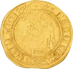 German States. Bishopric Cologne. Theodoric II of Moers. Goldgulden. ND (1423 - 1425). VF.