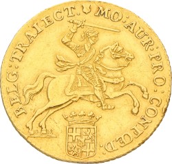 Gouden rijder van 14 gulden. Utrecht. 1763. Zeer Fraai +.