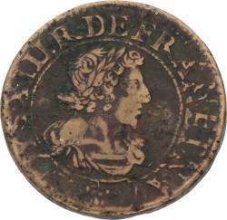 France. Louis XIII. 2 Tournois - PIEDFORT. 1638. VF.