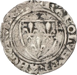 France. Charles VI the Mad. Blanc. ND (1380 - 1425). F.