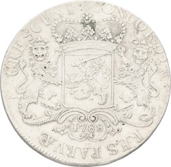 Dukaton of zilveren rijder. Holland. 1788. Zeer Fraai +.
