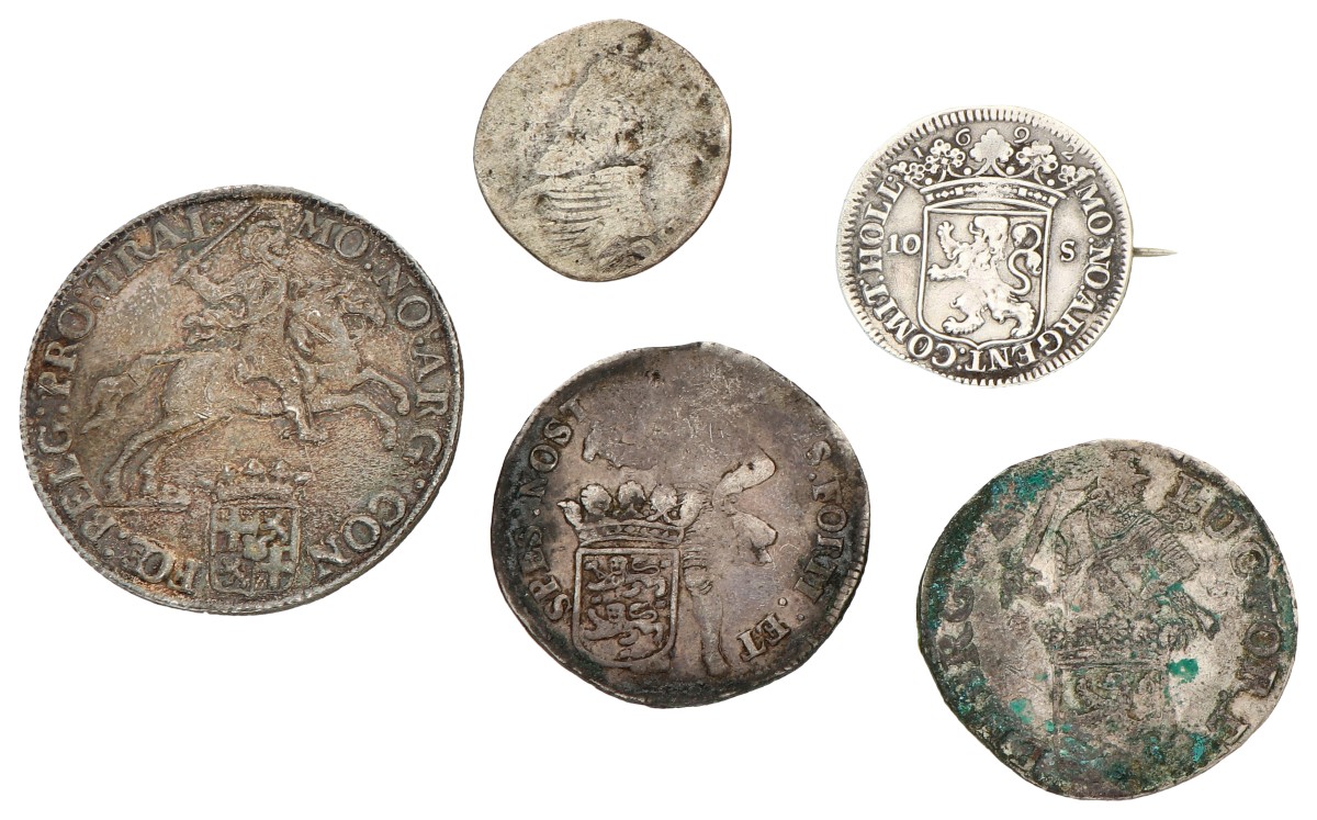 Lot (5) Mixed. Holland, Utrecht, West Friesland & Zeeland. Average VF
