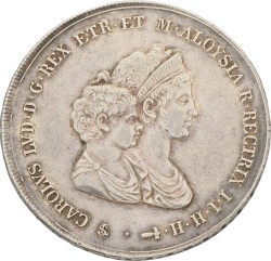 Italian States. Tuscany. Charles Louis, under regency of Maria Louise. 10 Lire. 1807. XF.