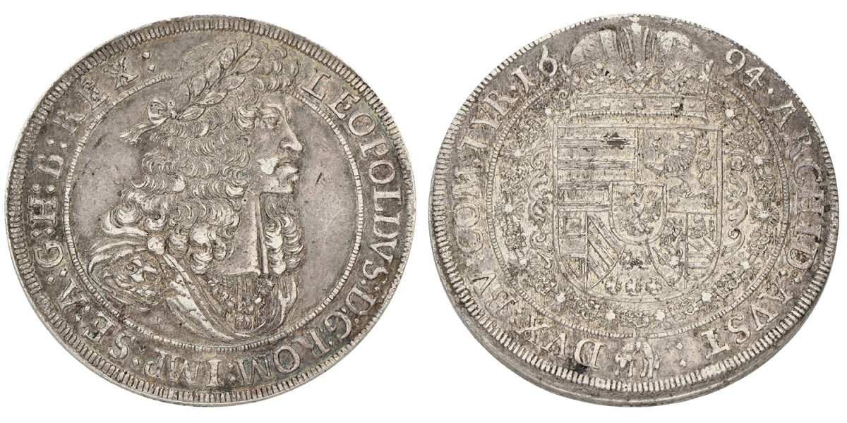 Austria. Leopold I. Thaler. 1694. XF +.