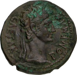 Roman Empire. Lugdunum. Augustus. As. ND (27 BC - 14 AD). VF.