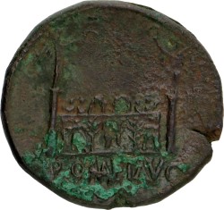 Roman Empire. Lugdunum. Augustus. As. ND (27 BC - 14 AD). VF.