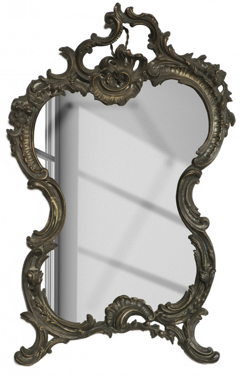 Een rococo-stijl toiletspiegel, Frankijk, 20e eeuw.
