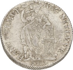 3 gulden - generaliteits. West-Friesland. 1795. Zeer Fraai +.