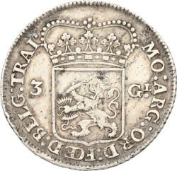 3 gulden - generaliteits. Utrecht. 1764. Zeer Fraai.