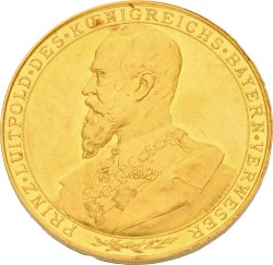 German states. Bavaria. Nürnberg. 1896. Golden pricemedal of the Bayerischen Landes-, Industrie,- Gewerbe- und Kunstausstellung.