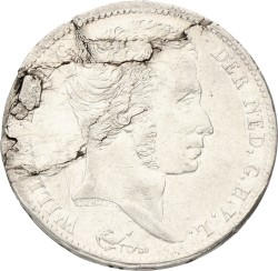 1 Gulden. Willem I. 1819U. XF