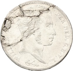 1 Gulden. Willem I. 1819U. Prachtig.