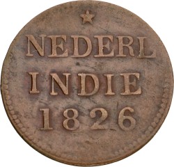 1 Duit - Incuus geslagen. Nederlands-Indië. 1826.